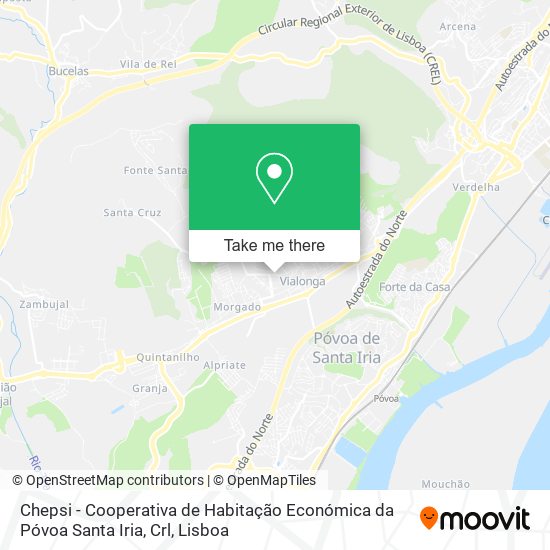 Chepsi - Cooperativa de Habitação Económica da Póvoa Santa Iria, Crl map