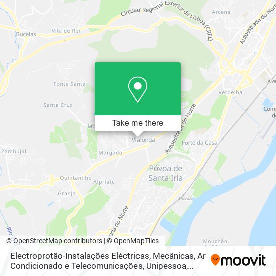 Electroprotão-Instalações Eléctricas, Mecânicas, Ar Condicionado e Telecomunicações, Unipessoa mapa