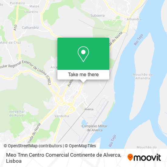 Meo Tmn Centro Comercial Continente de Alverca mapa