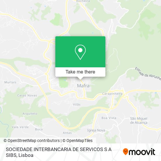 SOCIEDADE INTERBANCARIA DE SERVICOS S A SIBS map