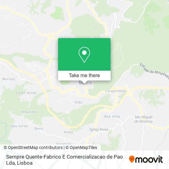 Sempre Quente-Fabrico E Comercializacao de Pao Lda mapa