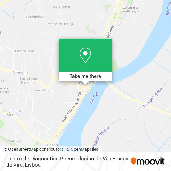 Centro de Diagnóstico Pneumológico de Vila Franca de Xira map