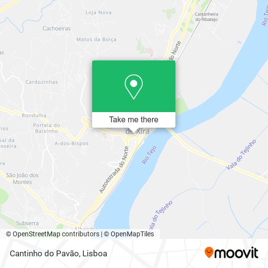 Cantinho do Pavão mapa