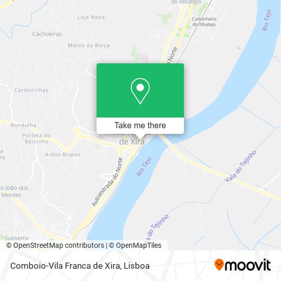 Comboio-Vila Franca de Xira map