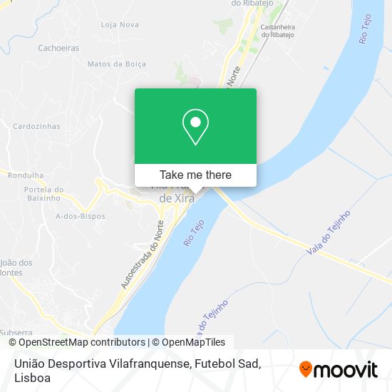União Desportiva Vilafranquense, Futebol Sad map