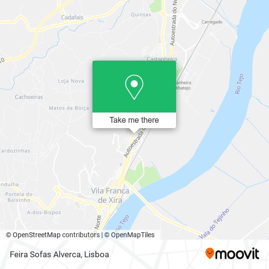 Feira Sofas Alverca mapa