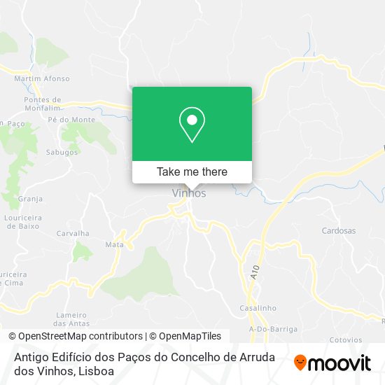 Antigo Edifício dos Paços do Concelho de Arruda dos Vinhos map