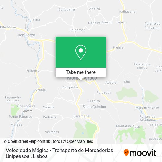 Velocidade Mágica - Transporte de Mercadorias Unipessoal mapa