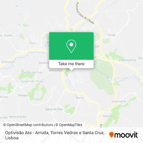 Optivisão Ats - Arruda, Torres Vedras e Santa Cruz map