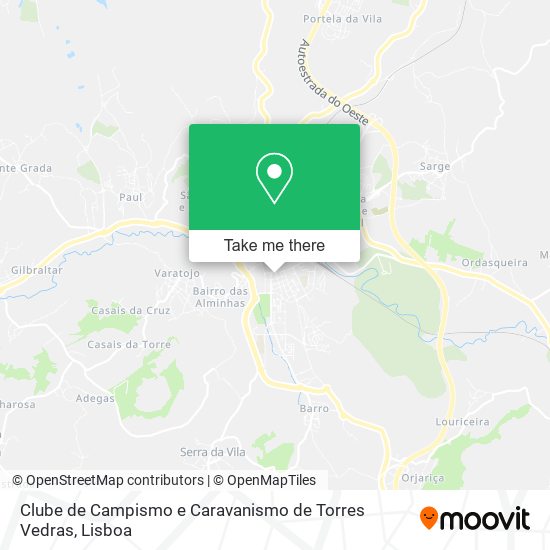 Clube de Campismo e Caravanismo de Torres Vedras map