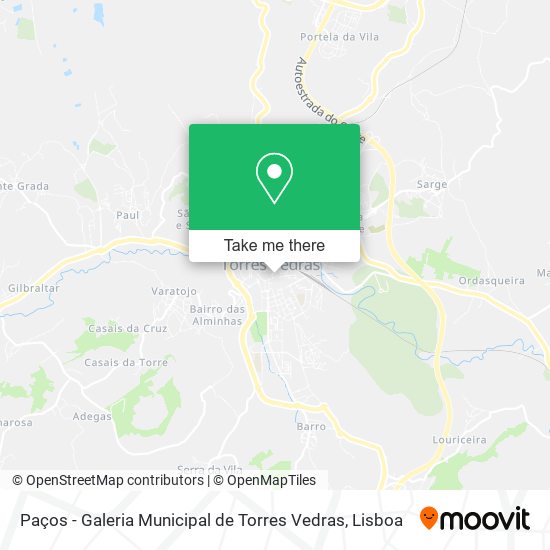 Paços - Galeria Municipal de Torres Vedras map