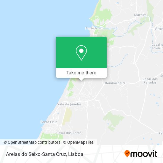 Areias do Seixo-Santa Cruz map