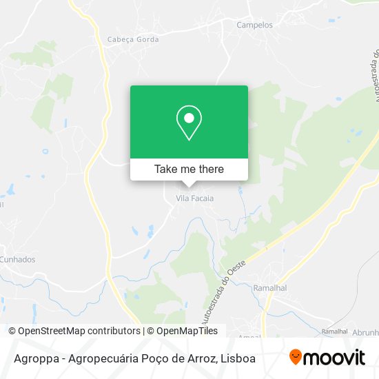 Agroppa - Agropecuária Poço de Arroz mapa