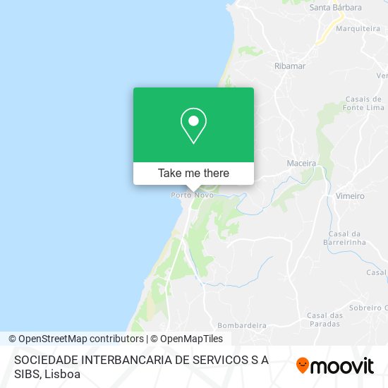 SOCIEDADE INTERBANCARIA DE SERVICOS S A SIBS map