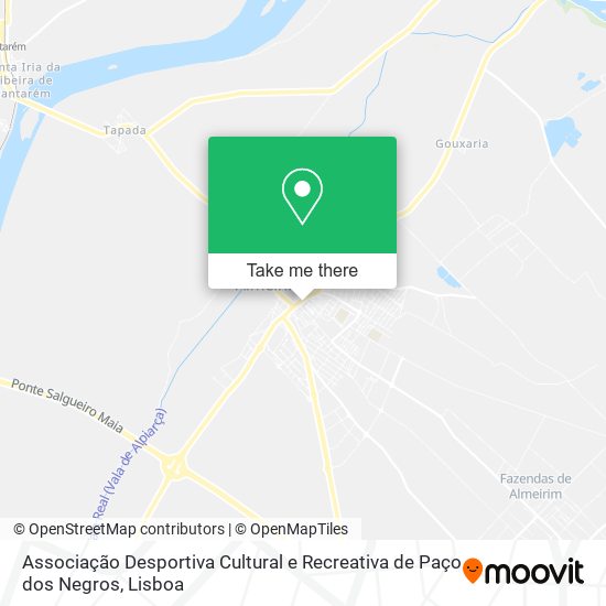 Associação Desportiva Cultural e Recreativa de Paço dos Negros map