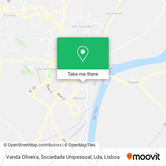 Vanda Oliveira, Sociedade Unipessoal, Lda mapa