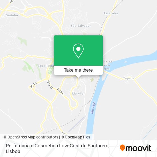 Perfumaria e Cosmética Low-Cost de Santarém mapa