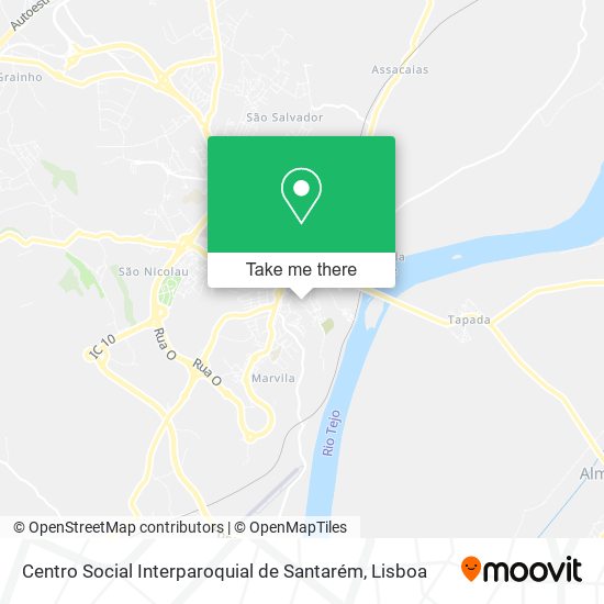 Centro Social Interparoquial de Santarém map