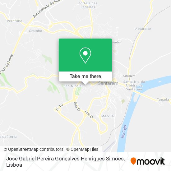 José Gabriel Pereira Gonçalves Henriques Simões map