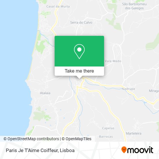 Paris Je T'Aime Coiffeur map