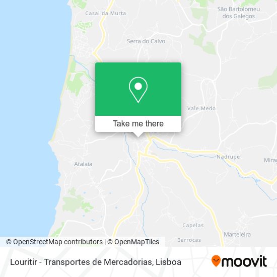 Louritir - Transportes de Mercadorias map