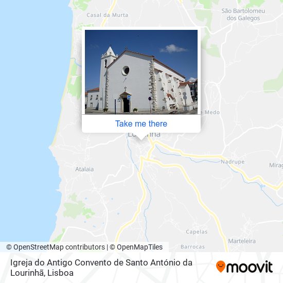 Igreja do Antigo Convento de Santo António da Lourinhã mapa