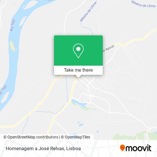 Homenagem a José Relvas mapa