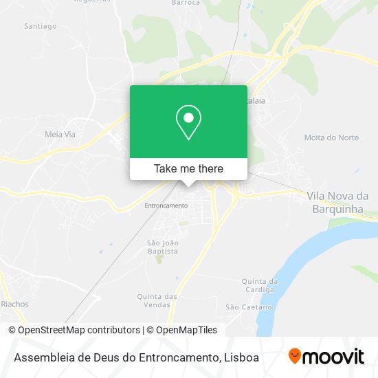 Assembleia de Deus do Entroncamento mapa