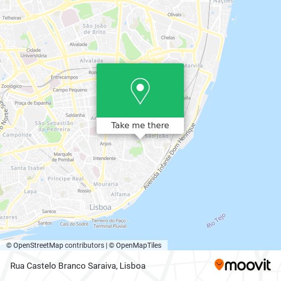 Rua Castelo Branco Saraiva mapa