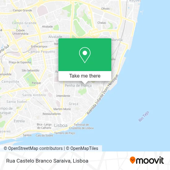 Rua Castelo Branco Saraiva map