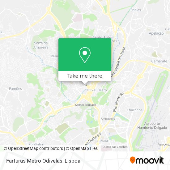 Farturas Metro Odivelas mapa