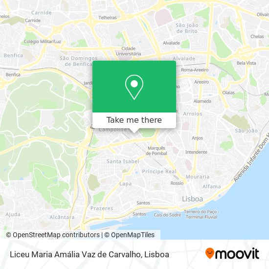 Liceu Maria Amália Vaz de Carvalho map