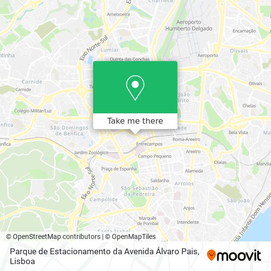 Parque de Estacionamento da Avenida Álvaro Pais mapa