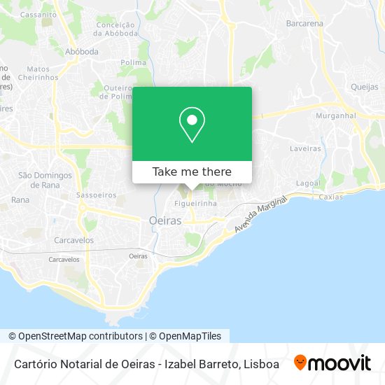 Cartório Notarial de Oeiras - Izabel Barreto mapa