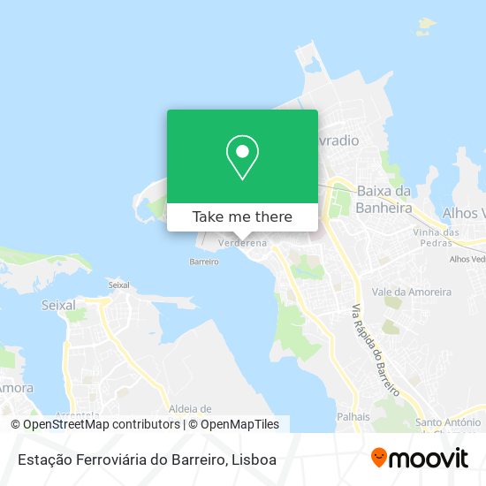 Estação Ferroviária do Barreiro mapa