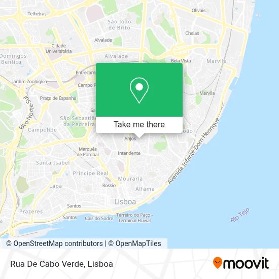 Rua De Cabo Verde mapa