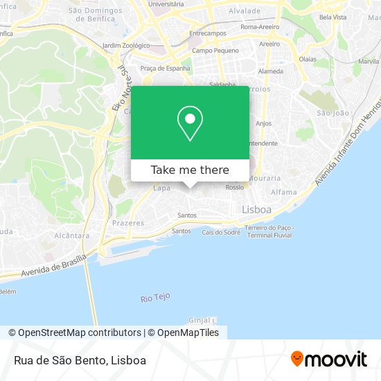 Rua de São Bento map