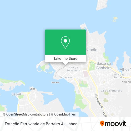 Estação Ferroviária de Barreiro A map