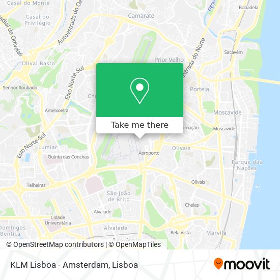KLM Lisboa - Amsterdam map