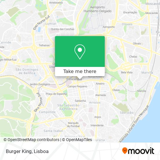 Burger King mapa