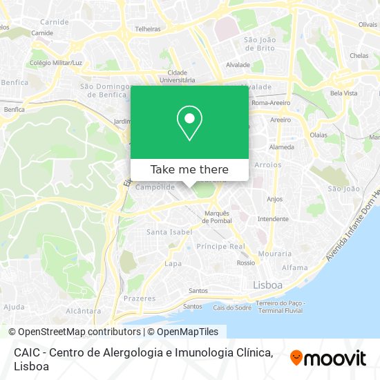 CAIC - Centro de Alergologia e Imunologia Clínica mapa