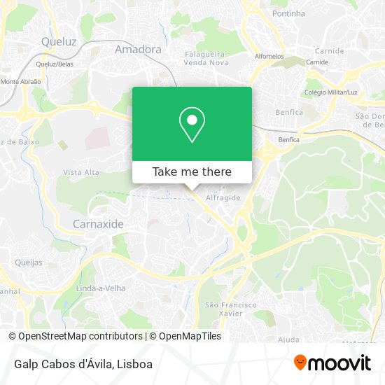Galp Cabos d'Ávila mapa