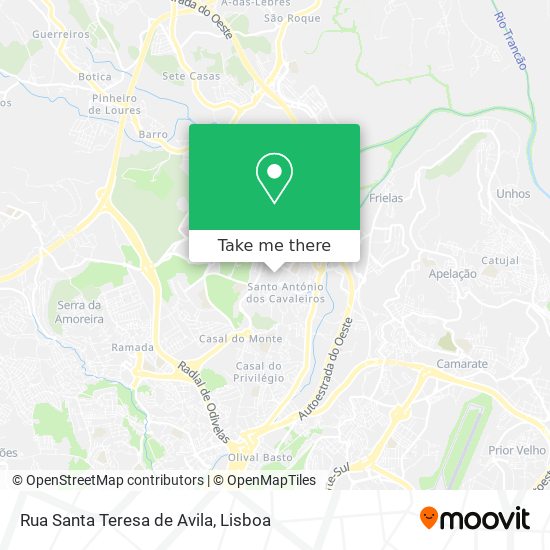 Rua Santa Teresa de Avila map