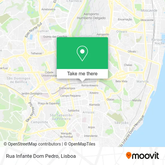 Rua Infante Dom Pedro map