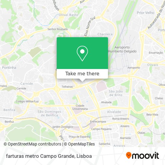 farturas metro Campo Grande mapa