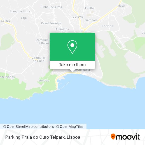 Parking Praia do Ouro Telpark map