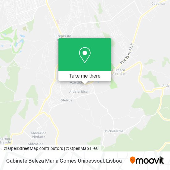 Gabinete Beleza Maria Gomes Unipessoal mapa