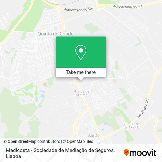 Medicosta - Sociedade de Mediação de Seguros mapa