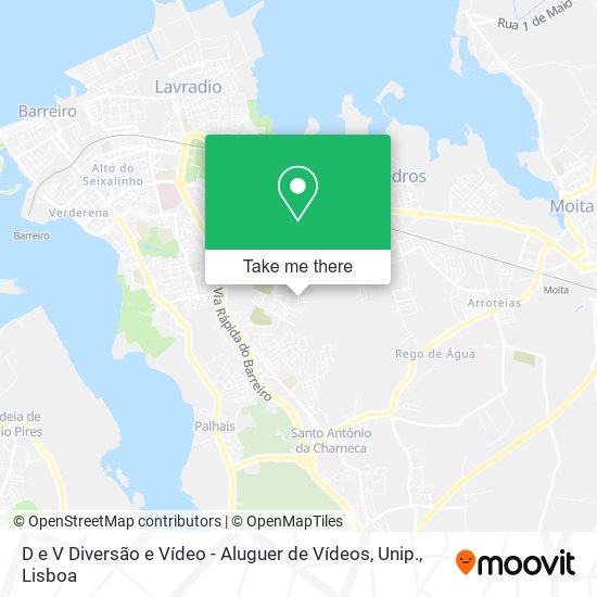 D e V Diversão e Vídeo - Aluguer de Vídeos, Unip. map