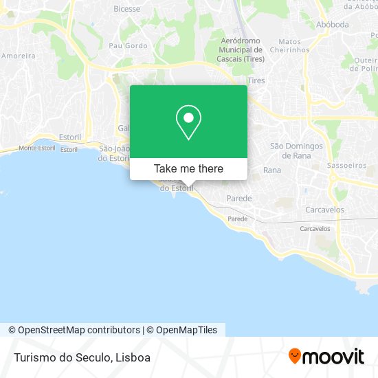 Turismo do Seculo mapa